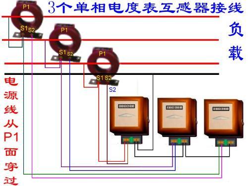 三相四線電表加互感器實物接線圖