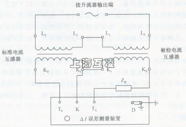電流傳感器的角差、比差及復(fù)合誤差的微差法檢定線路圖